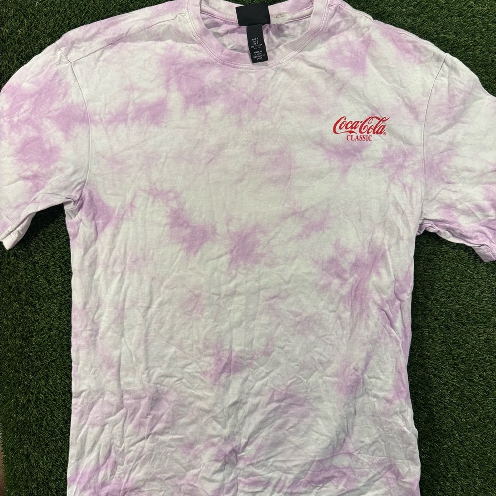 Coca Cola Classic Men's Tie-Dye Shirt - Light Purple